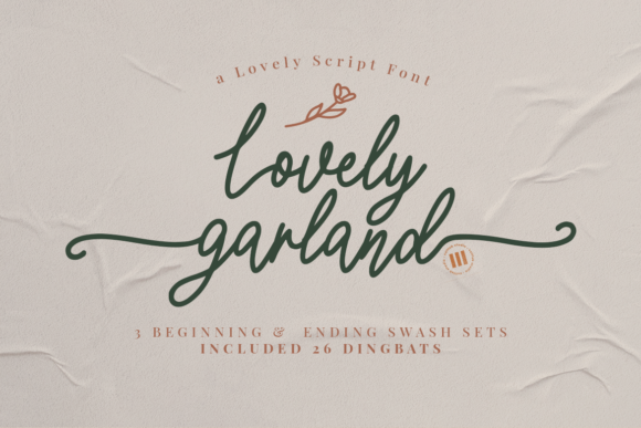 Beautiful Typography with Lovely Garland