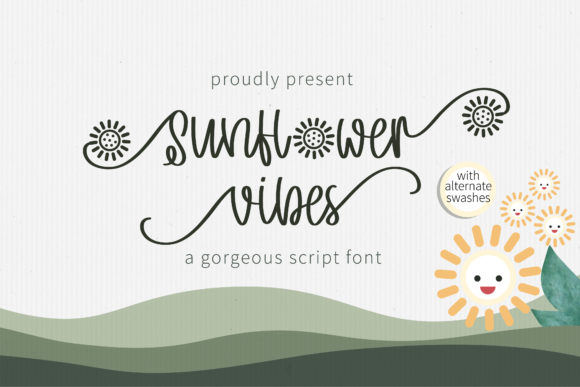 Sunflower Vibes: A Handwritten Font That Brings Charm and Elegance to Your Designs